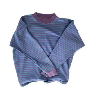 90’s Purple and Teal Striped Sweater